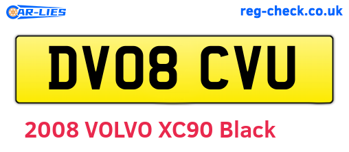 DV08CVU are the vehicle registration plates.
