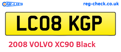 LC08KGP are the vehicle registration plates.
