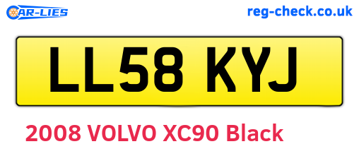 LL58KYJ are the vehicle registration plates.