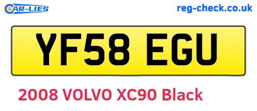 YF58EGU are the vehicle registration plates.