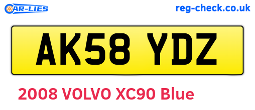 AK58YDZ are the vehicle registration plates.