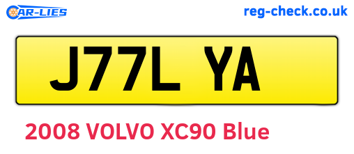 J77LYA are the vehicle registration plates.