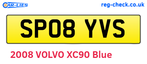 SP08YVS are the vehicle registration plates.