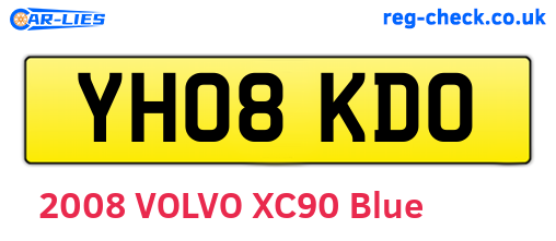 YH08KDO are the vehicle registration plates.