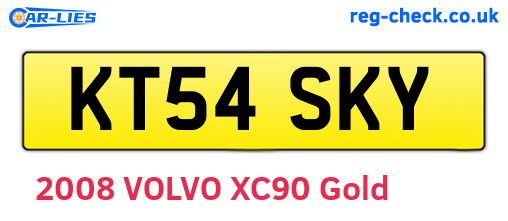 KT54SKY are the vehicle registration plates.