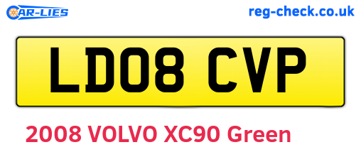 LD08CVP are the vehicle registration plates.