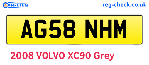 AG58NHM are the vehicle registration plates.