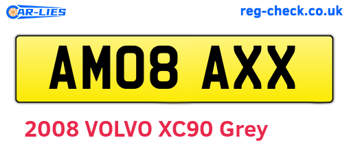 AM08AXX are the vehicle registration plates.