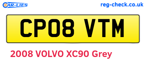 CP08VTM are the vehicle registration plates.