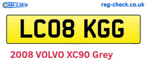 LC08KGG are the vehicle registration plates.