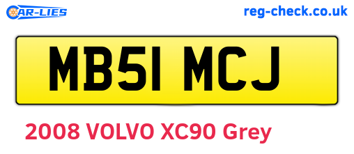 MB51MCJ are the vehicle registration plates.