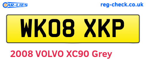 WK08XKP are the vehicle registration plates.