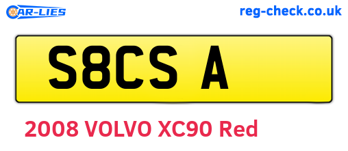 S8CSA are the vehicle registration plates.