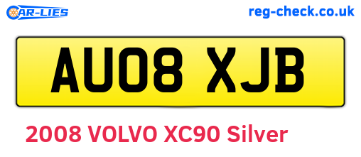 AU08XJB are the vehicle registration plates.