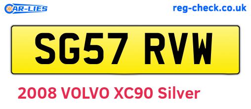 SG57RVW are the vehicle registration plates.