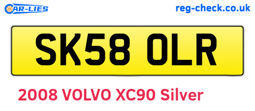 SK58OLR are the vehicle registration plates.