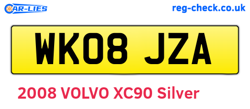 WK08JZA are the vehicle registration plates.