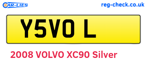 Y5VOL are the vehicle registration plates.