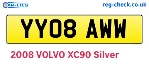YY08AWW are the vehicle registration plates.