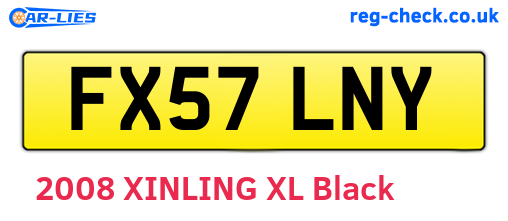 FX57LNY are the vehicle registration plates.