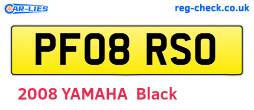 PF08RSO are the vehicle registration plates.