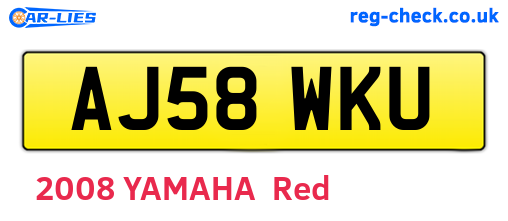 AJ58WKU are the vehicle registration plates.