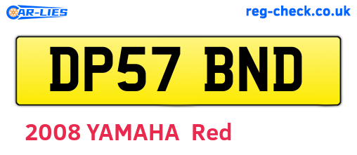DP57BND are the vehicle registration plates.