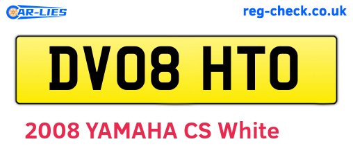 DV08HTO are the vehicle registration plates.