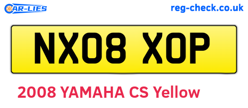NX08XOP are the vehicle registration plates.