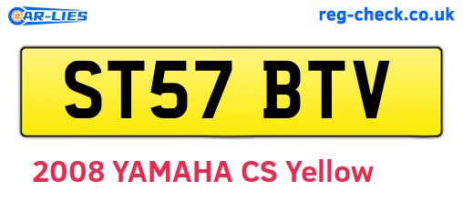 ST57BTV are the vehicle registration plates.