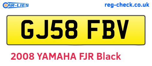 GJ58FBV are the vehicle registration plates.