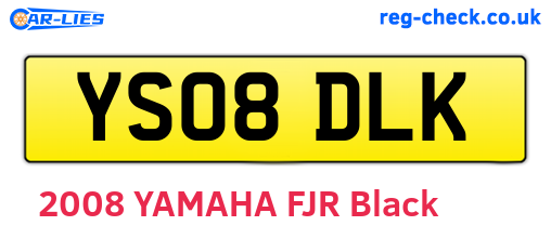 YS08DLK are the vehicle registration plates.