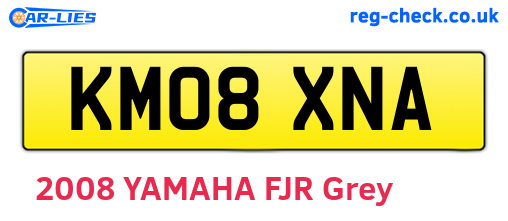 KM08XNA are the vehicle registration plates.