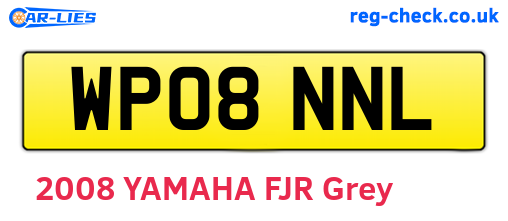 WP08NNL are the vehicle registration plates.