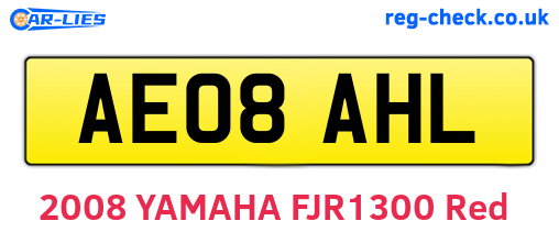 AE08AHL are the vehicle registration plates.
