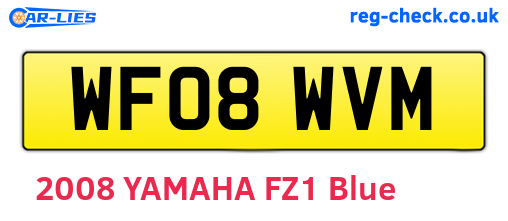 WF08WVM are the vehicle registration plates.