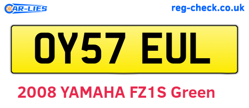 OY57EUL are the vehicle registration plates.