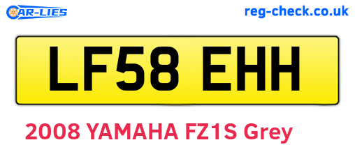 LF58EHH are the vehicle registration plates.