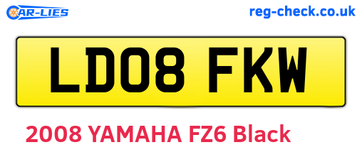 LD08FKW are the vehicle registration plates.