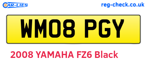 WM08PGY are the vehicle registration plates.