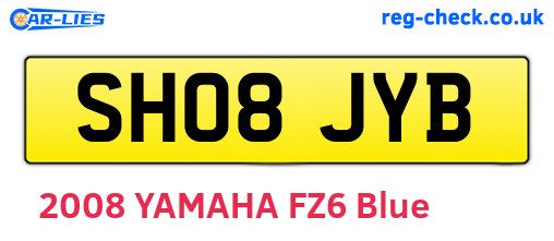 SH08JYB are the vehicle registration plates.