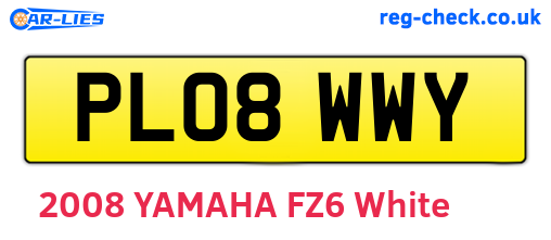 PL08WWY are the vehicle registration plates.