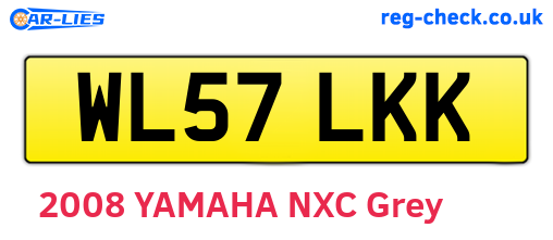 WL57LKK are the vehicle registration plates.
