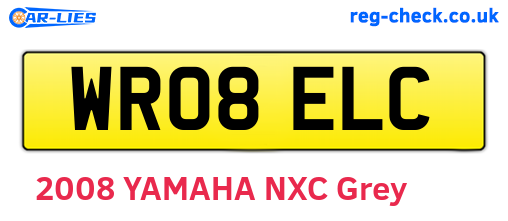 WR08ELC are the vehicle registration plates.