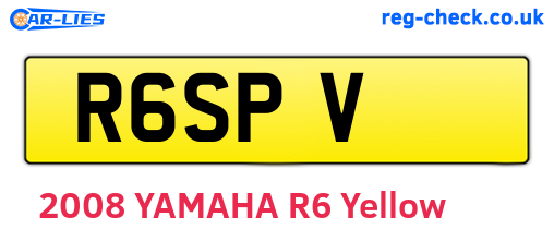 R6SPV are the vehicle registration plates.
