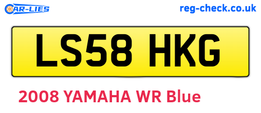 LS58HKG are the vehicle registration plates.