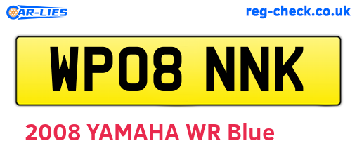 WP08NNK are the vehicle registration plates.