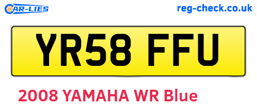 YR58FFU are the vehicle registration plates.