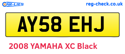 AY58EHJ are the vehicle registration plates.