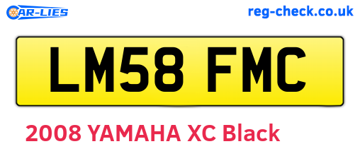 LM58FMC are the vehicle registration plates.